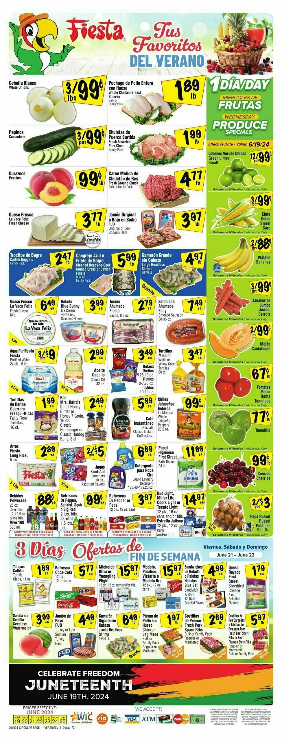 Fiesta Mart Weekly Ad from June 19