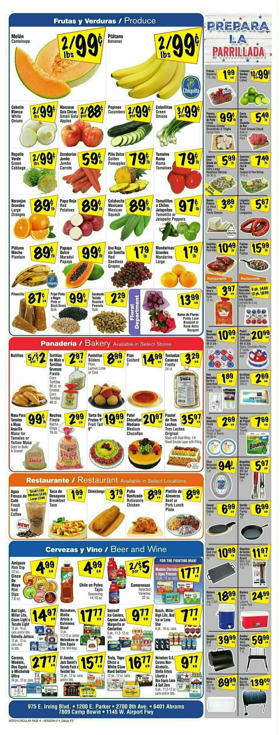 Fiesta Mart Weekly Ad from June 26