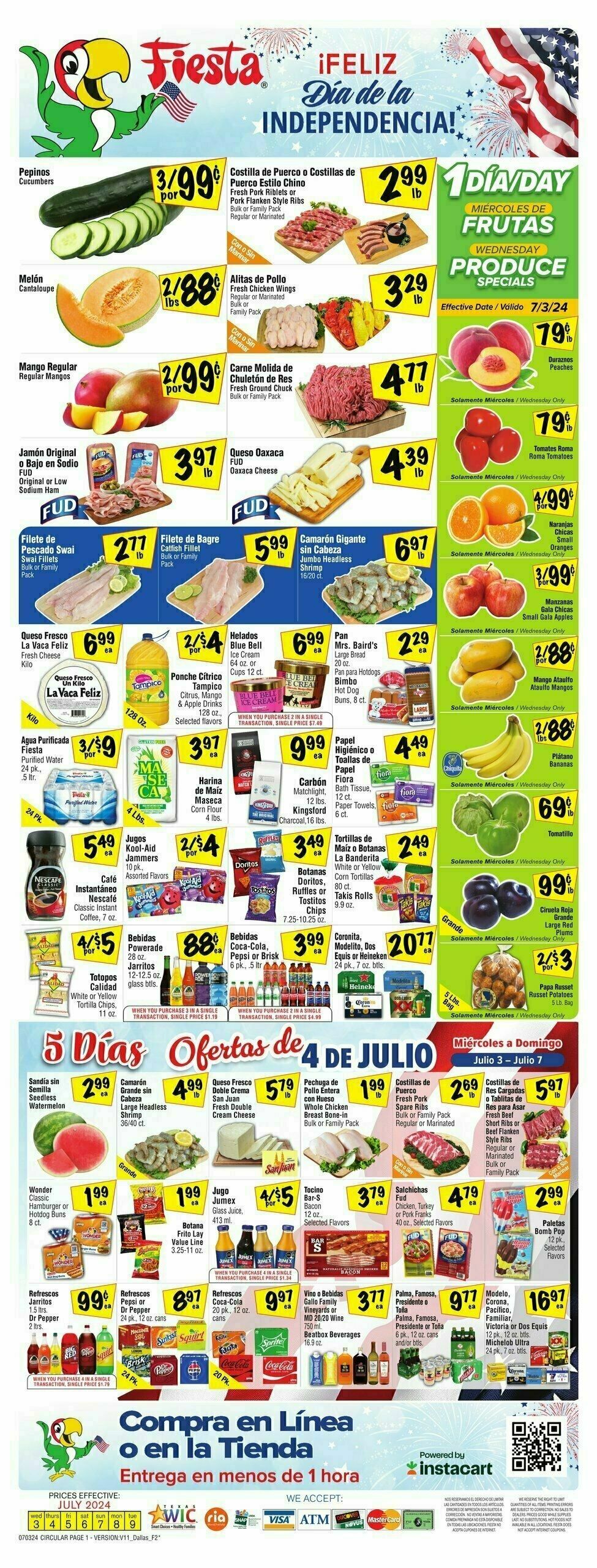 Fiesta Mart Weekly Ad from July 3