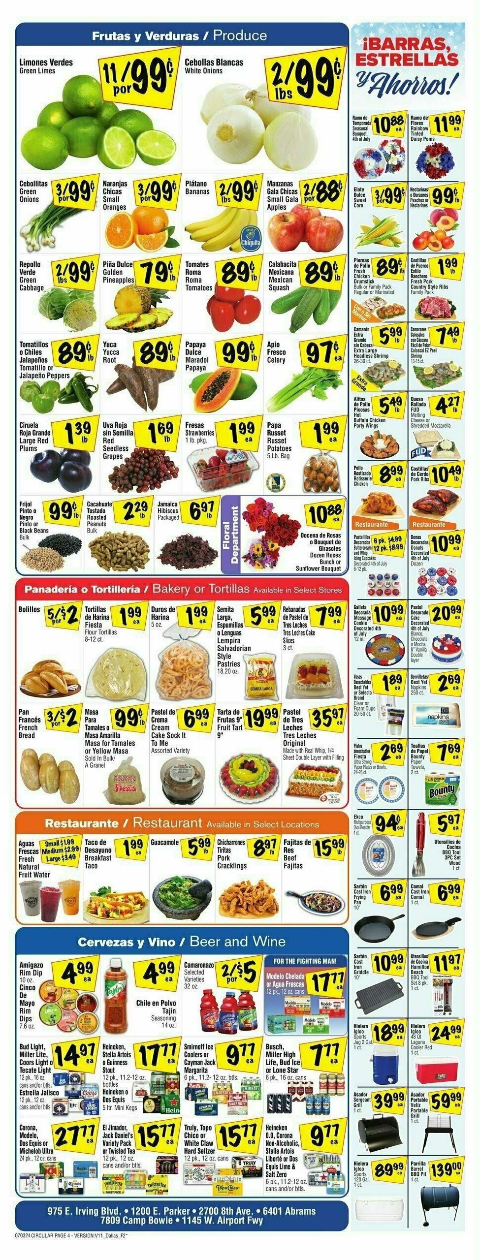 Fiesta Mart Weekly Ad from July 3