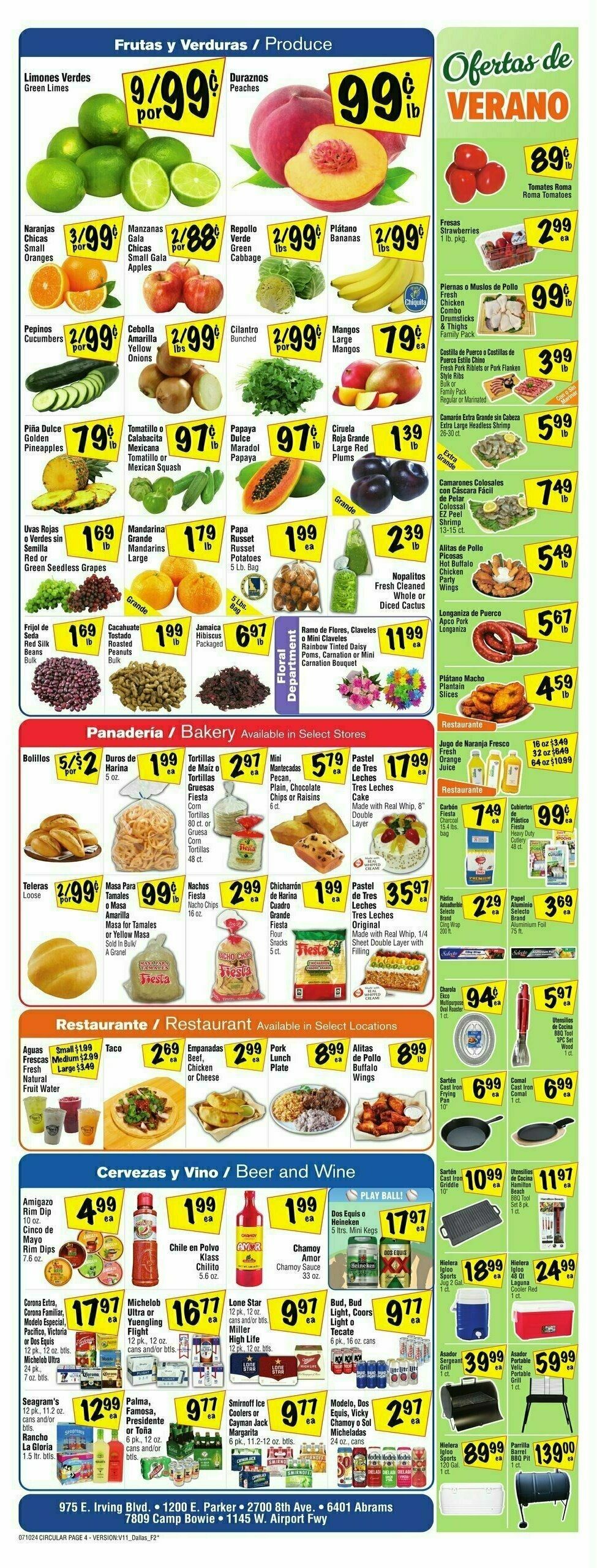 Fiesta Mart Weekly Ad from July 10