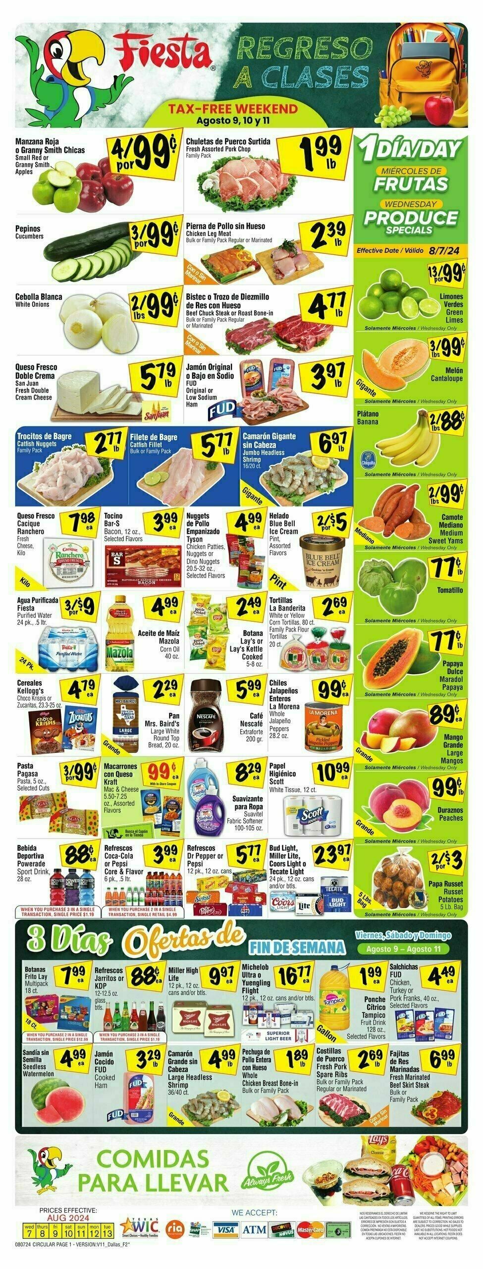 Fiesta Mart Weekly Ad from August 7