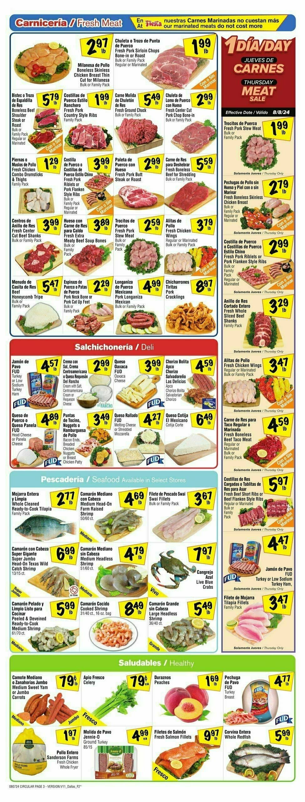 Fiesta Mart Weekly Ad from August 7