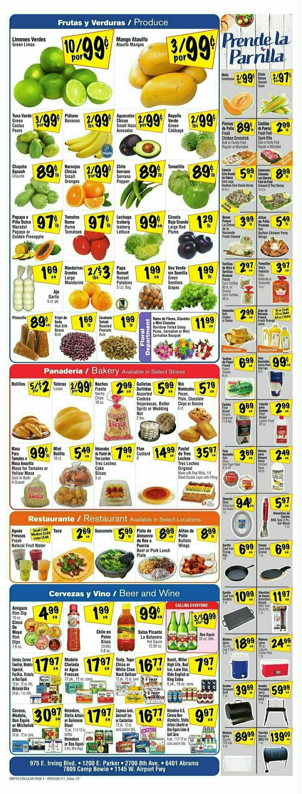 Fiesta Mart Weekly Ad from August 7