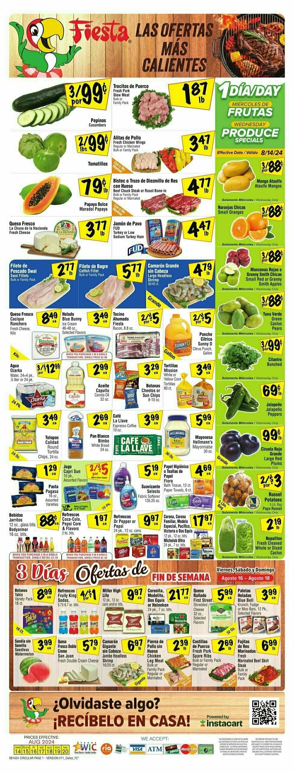 Fiesta Mart Weekly Ad from August 14