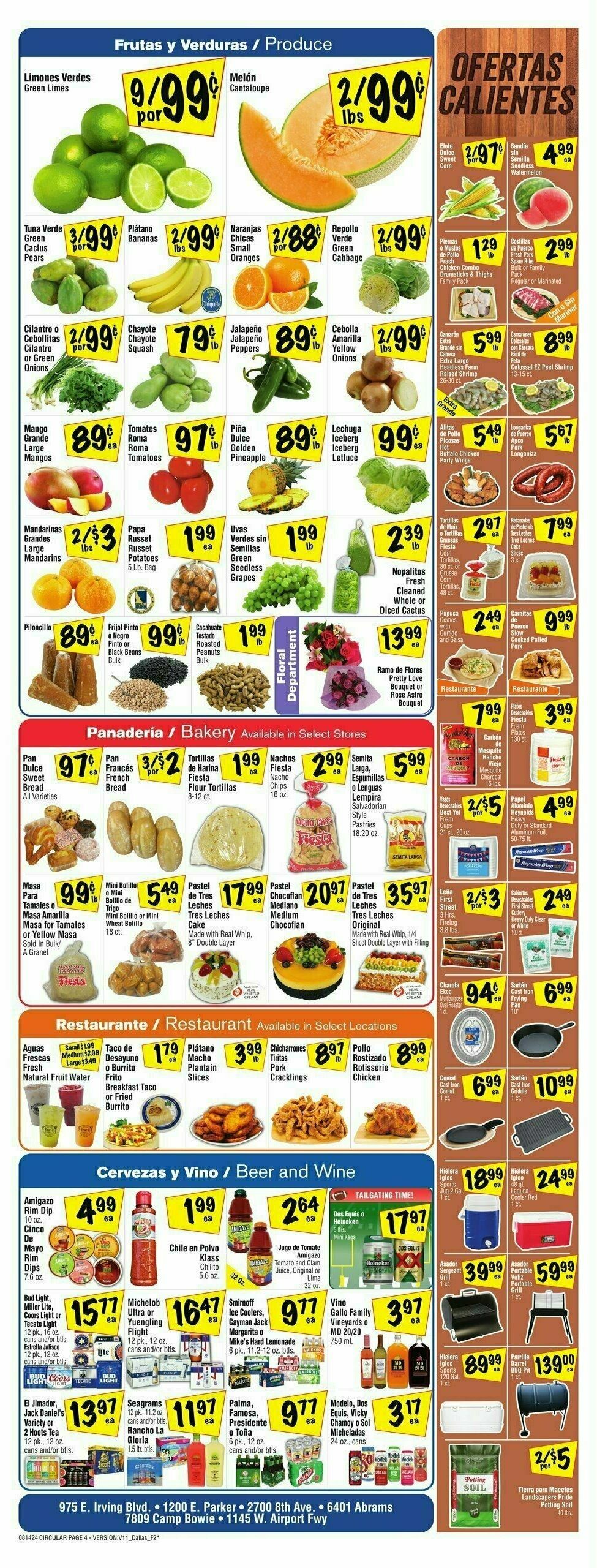 Fiesta Mart Weekly Ad from August 14