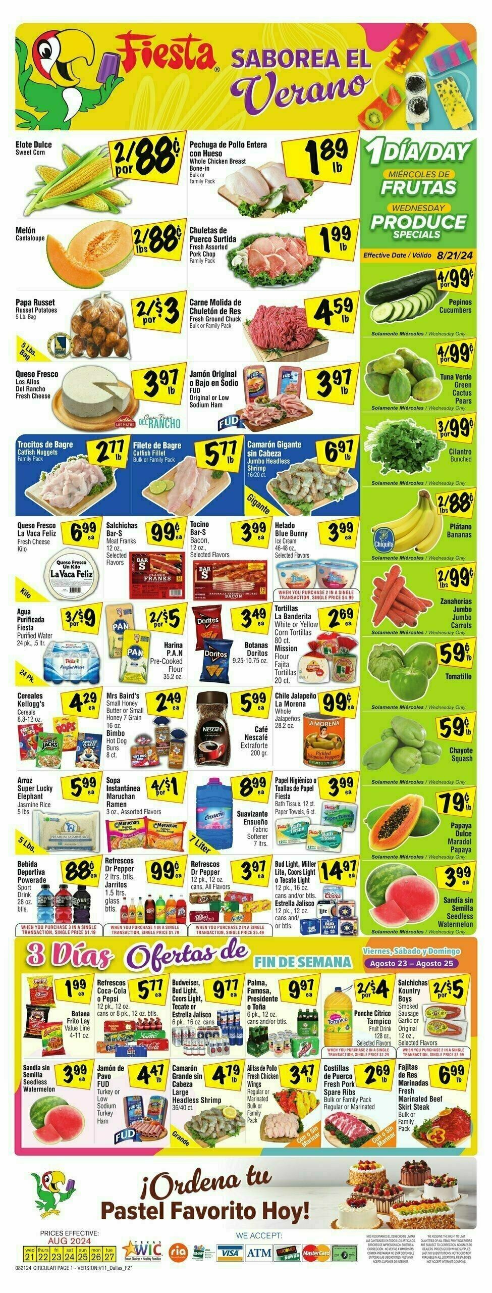 Fiesta Mart Weekly Ad from August 21