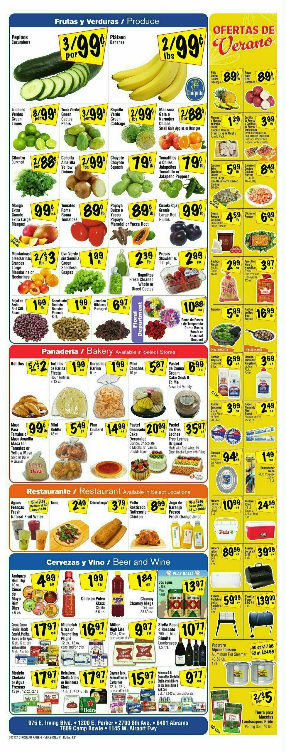 Fiesta Mart Weekly Ad from August 21