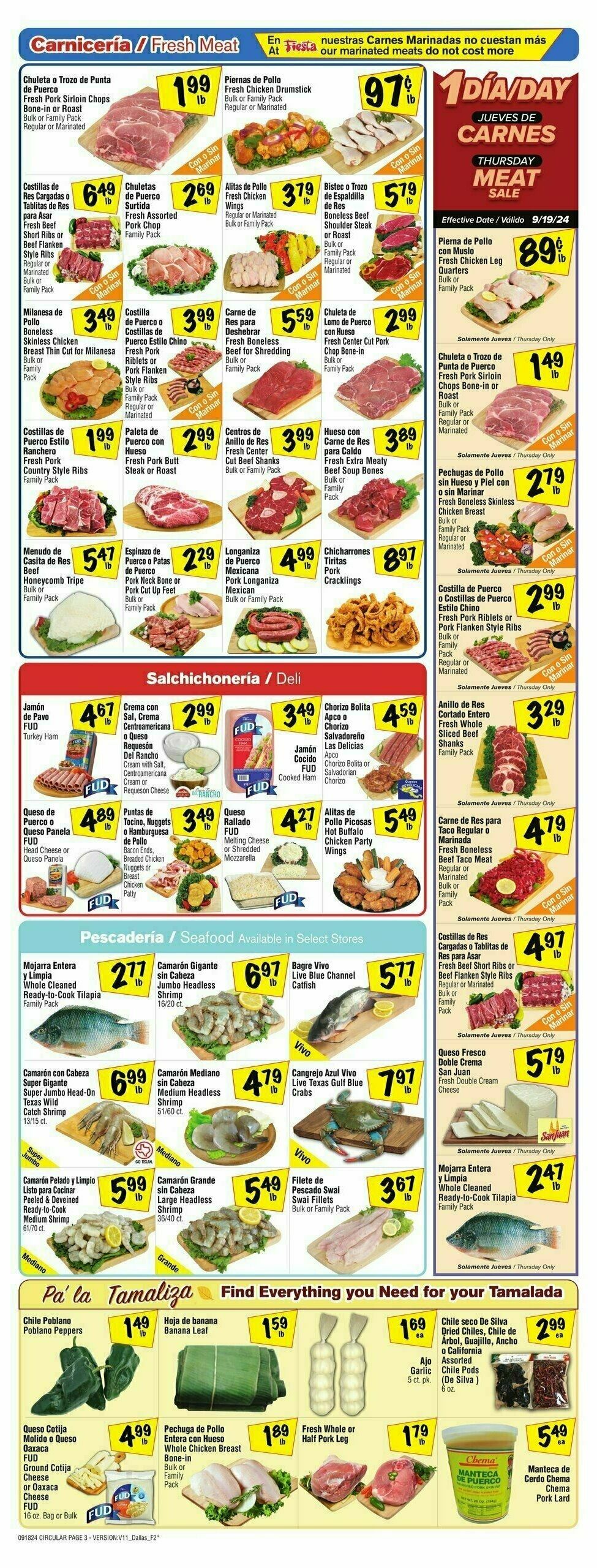 Fiesta Mart Weekly Ad from September 18