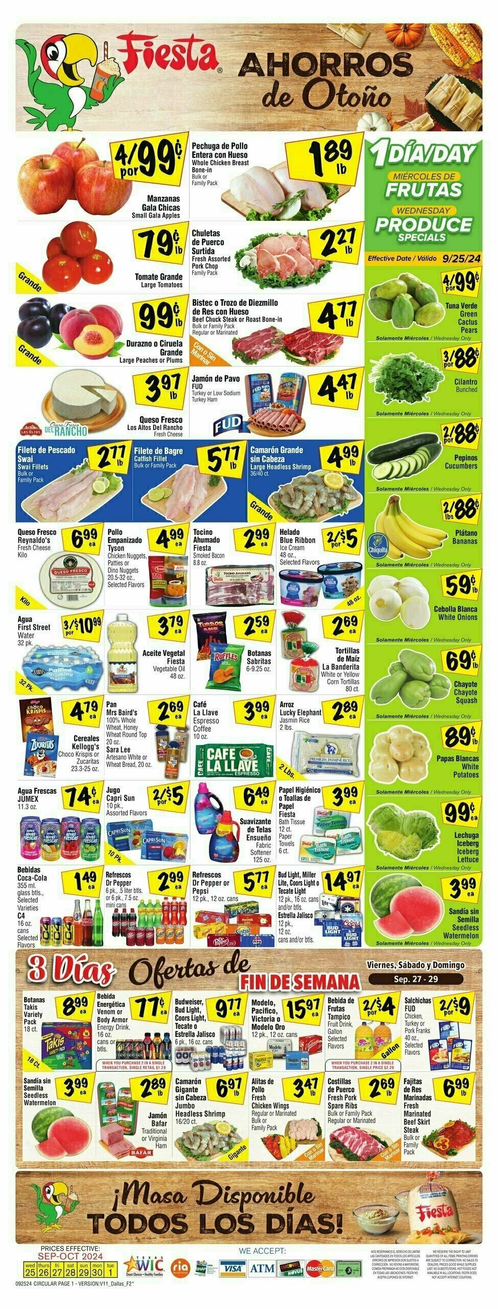 Fiesta Mart Weekly Ad from September 25