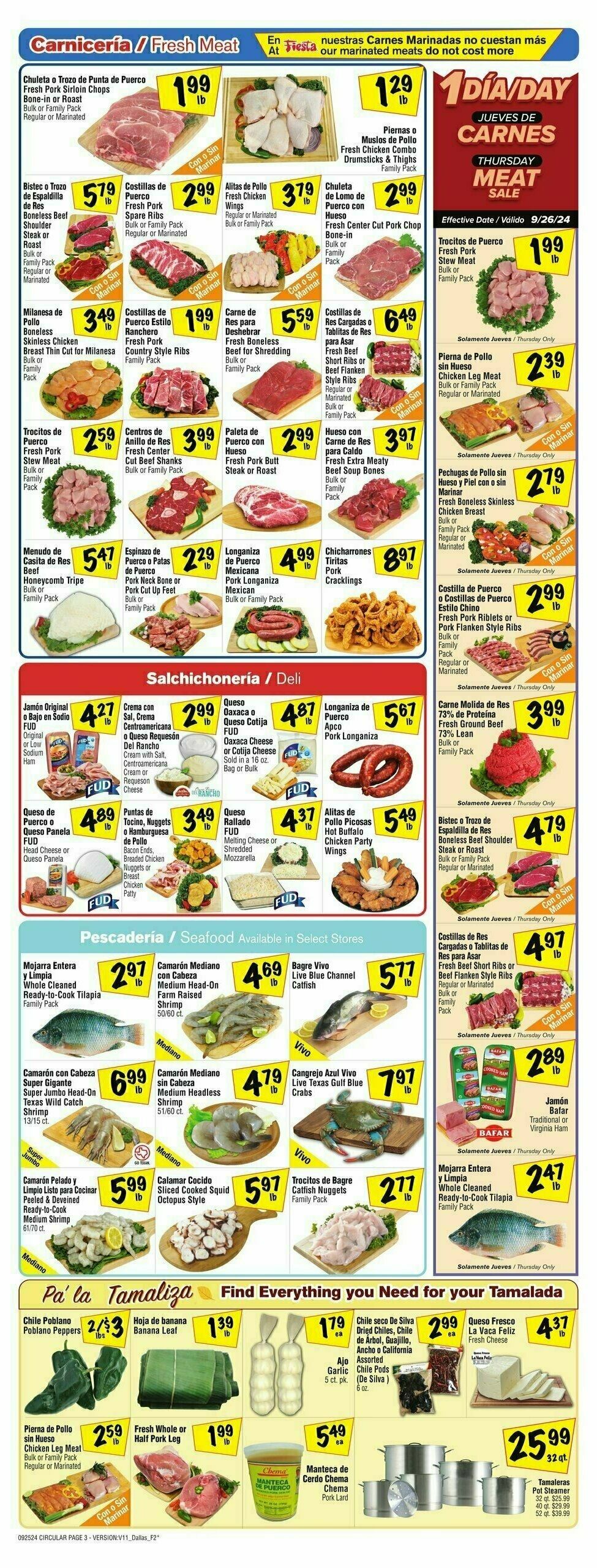 Fiesta Mart Weekly Ad from September 25