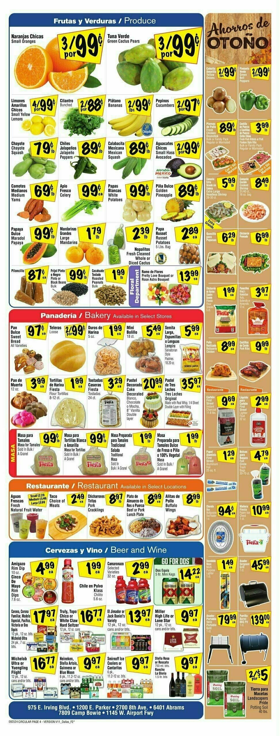 Fiesta Mart Weekly Ad from September 25