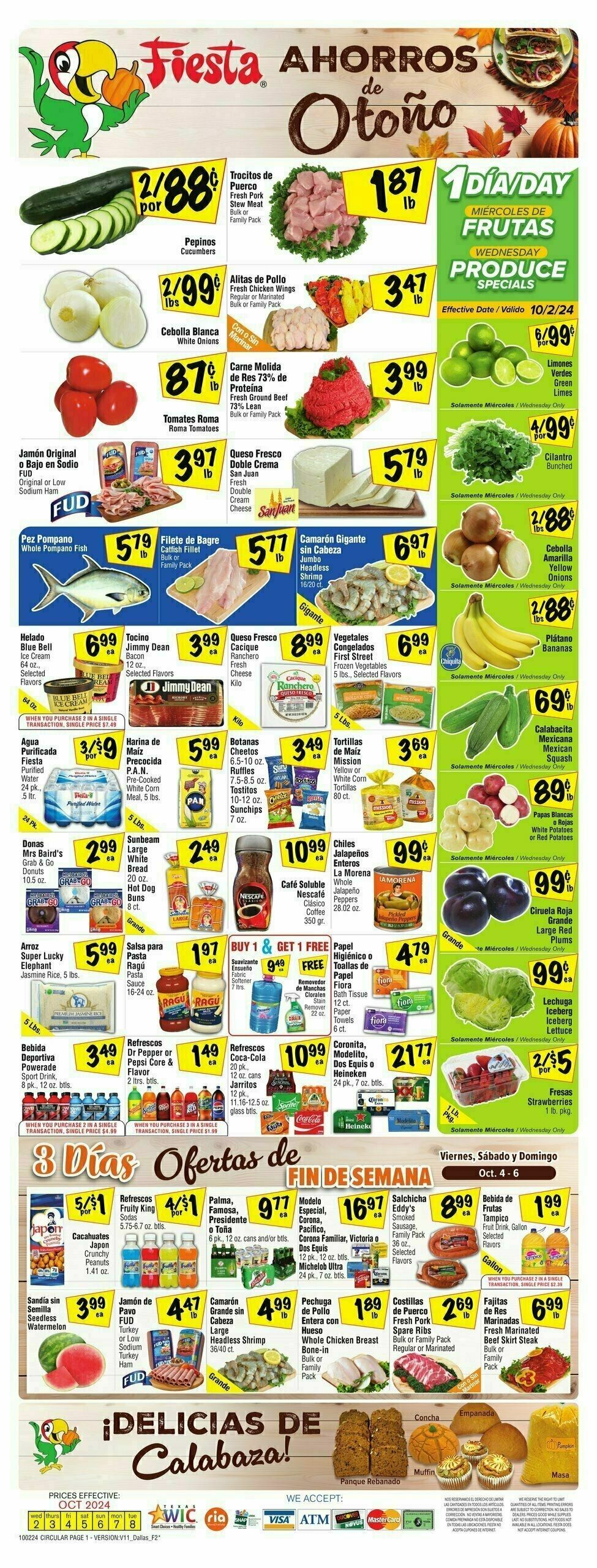 Fiesta Mart Weekly Ad from October 2