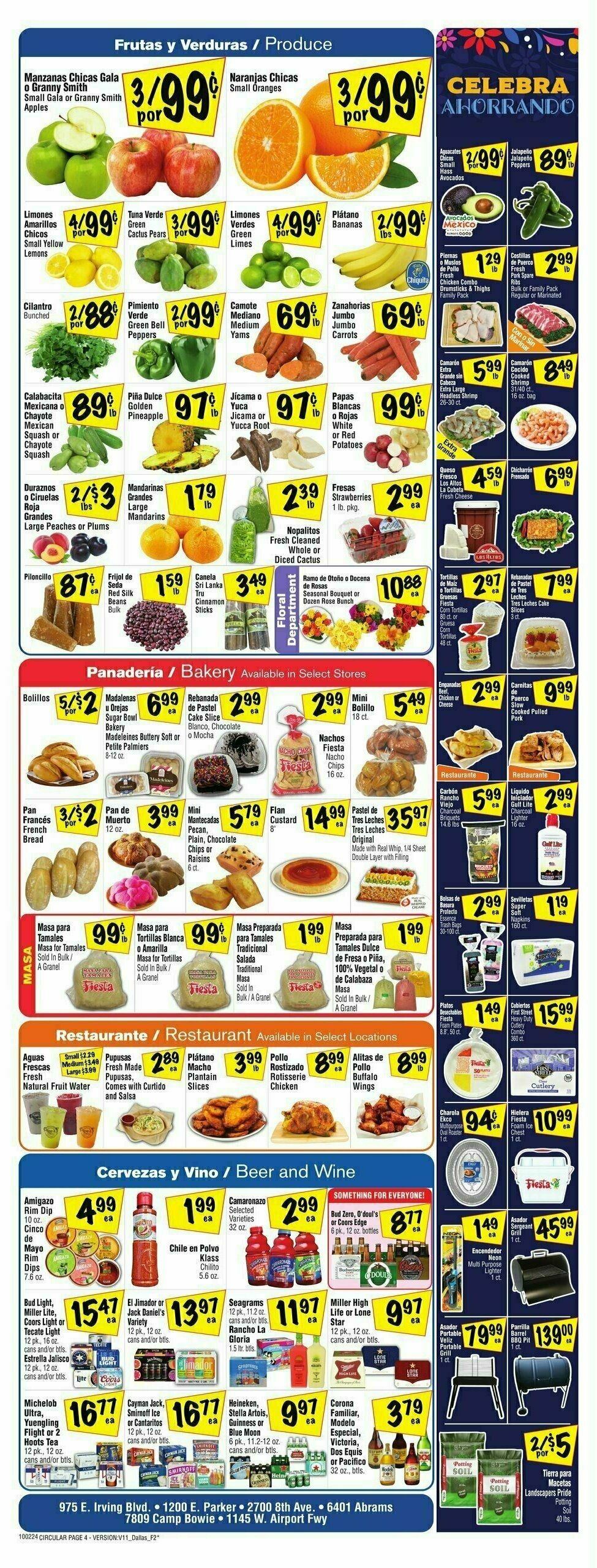 Fiesta Mart Weekly Ad from October 2