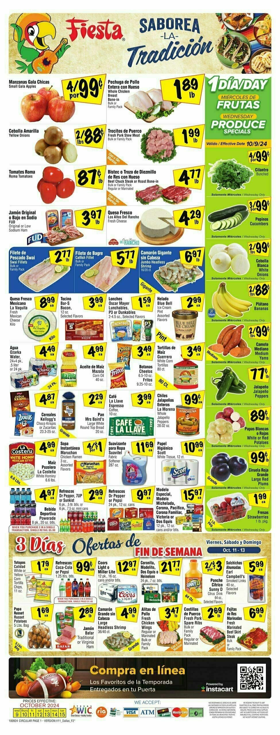 Fiesta Mart Weekly Ad from October 9