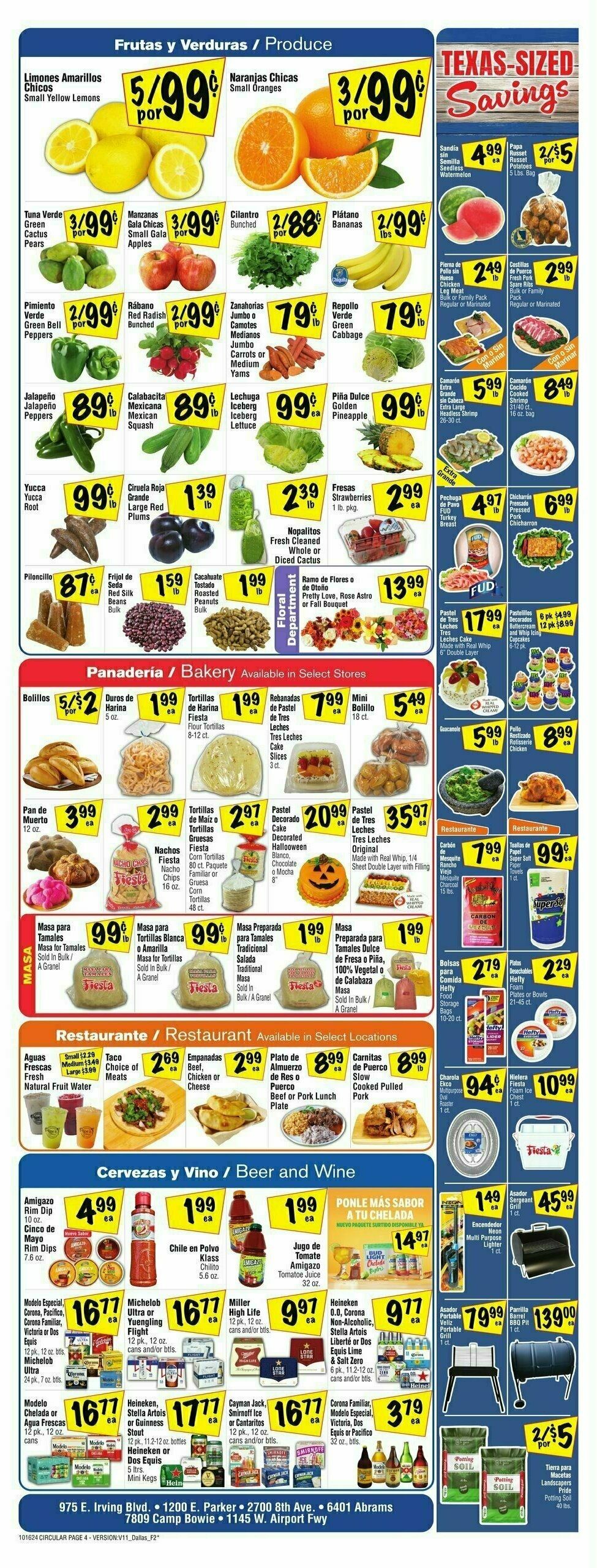 Fiesta Mart Weekly Ad from October 16