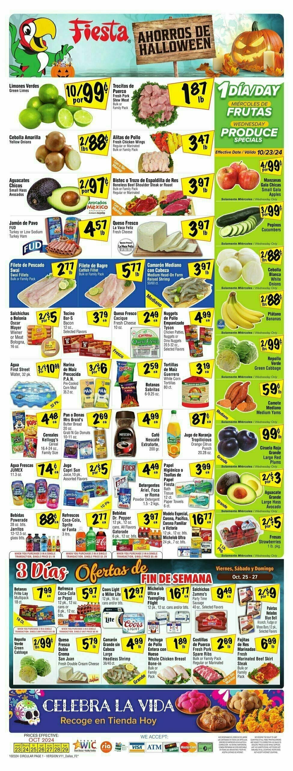 Fiesta Mart Weekly Ad from October 23