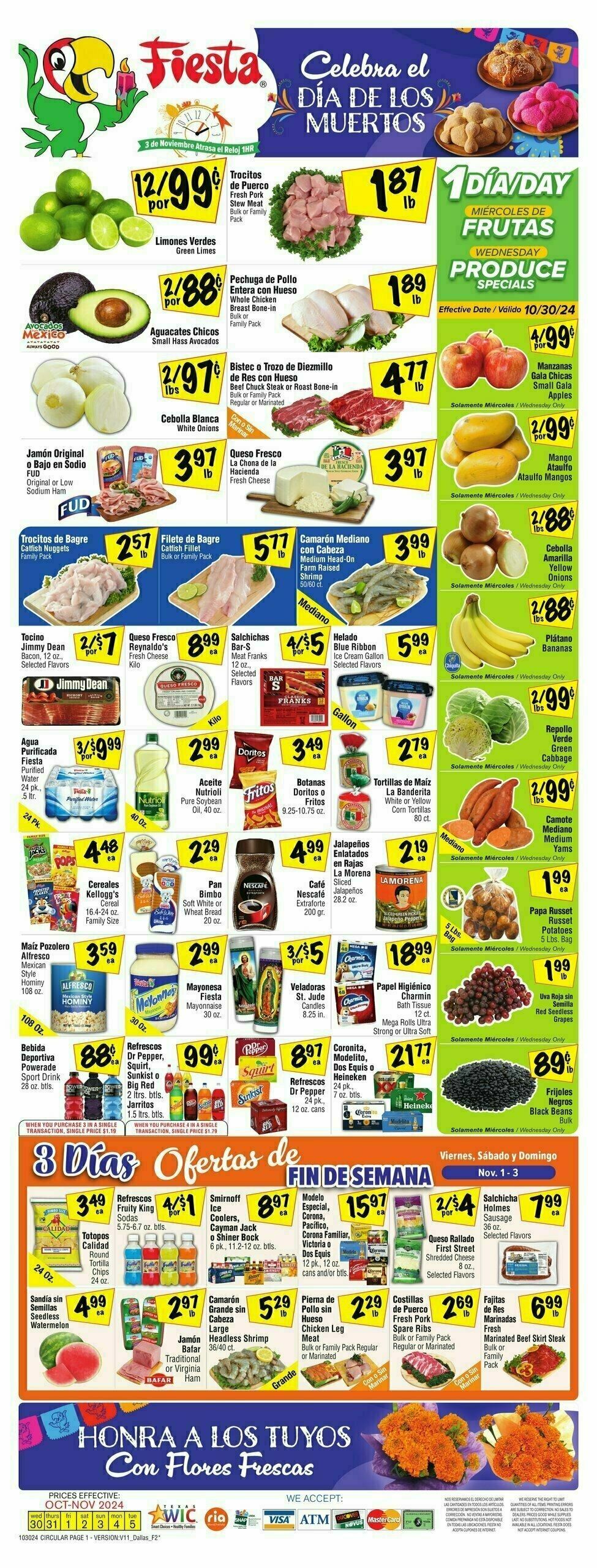 Fiesta Mart Weekly Ad from October 30