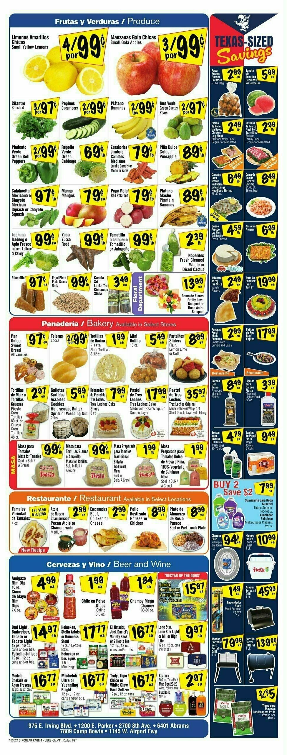 Fiesta Mart Weekly Ad from October 30