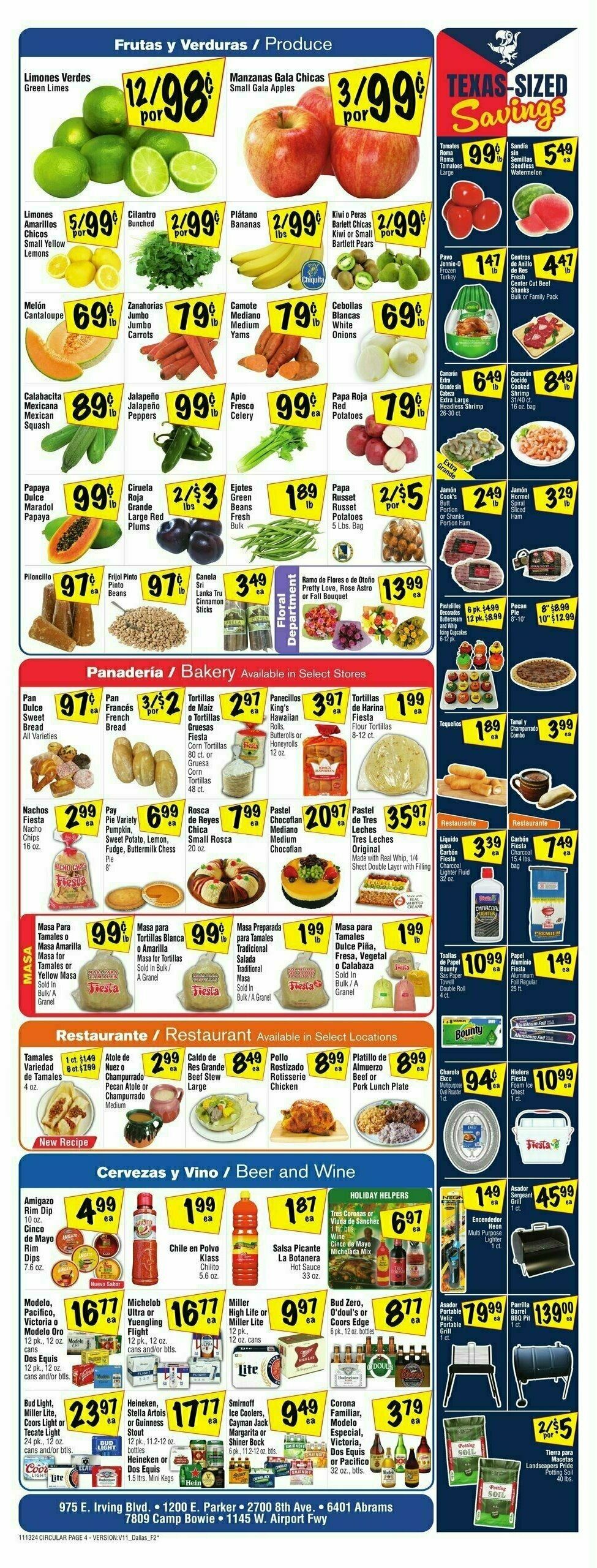 Fiesta Mart Weekly Ad from November 13