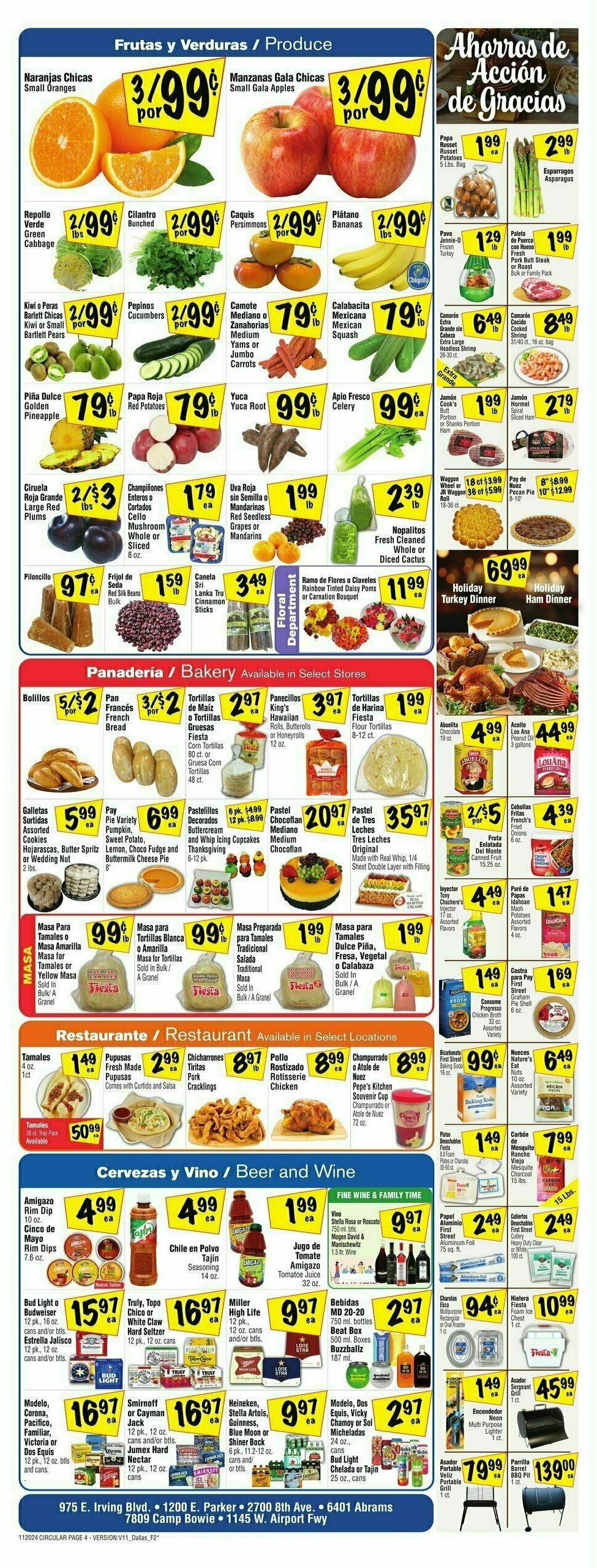 Fiesta Mart Weekly Ad from November 20