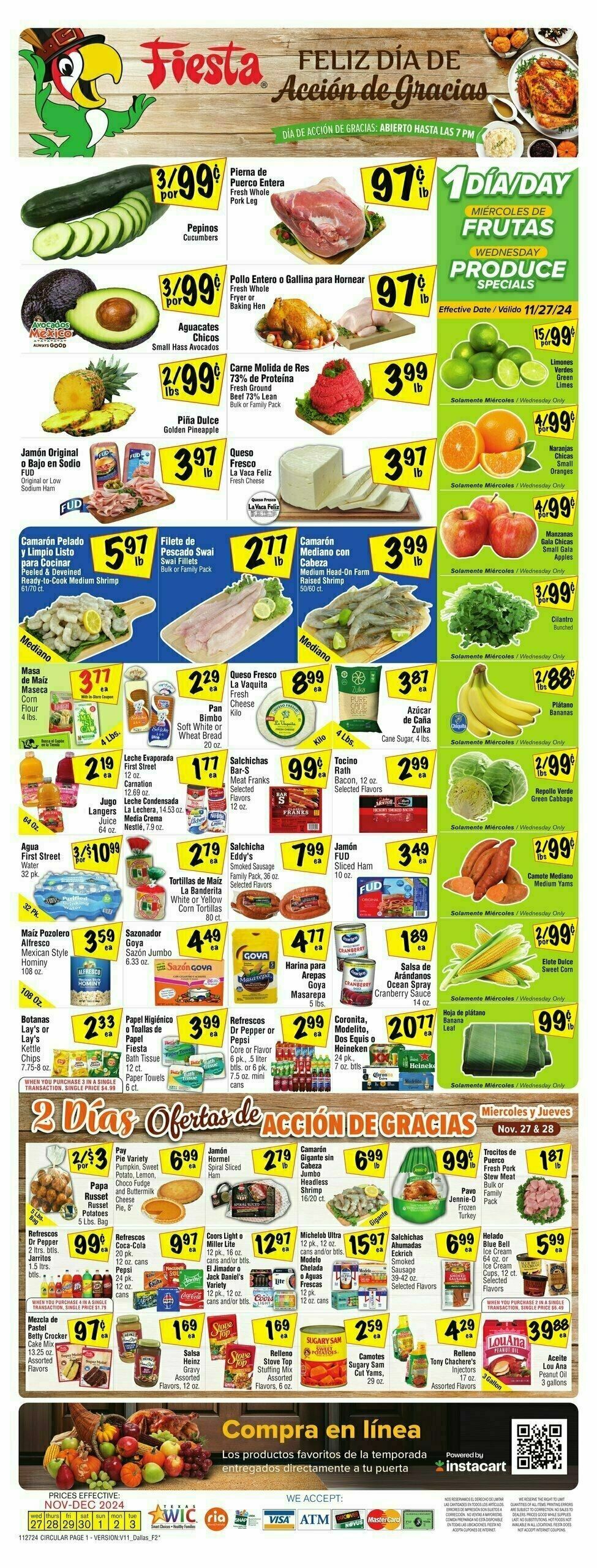 Fiesta Mart Weekly Ad from November 27