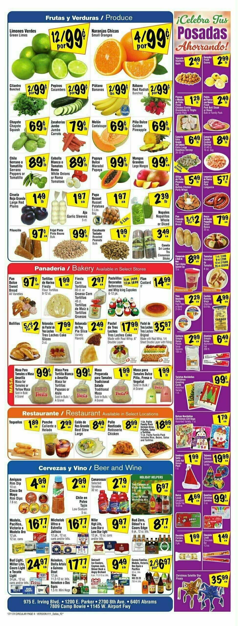 Fiesta Mart Weekly Ad from December 11