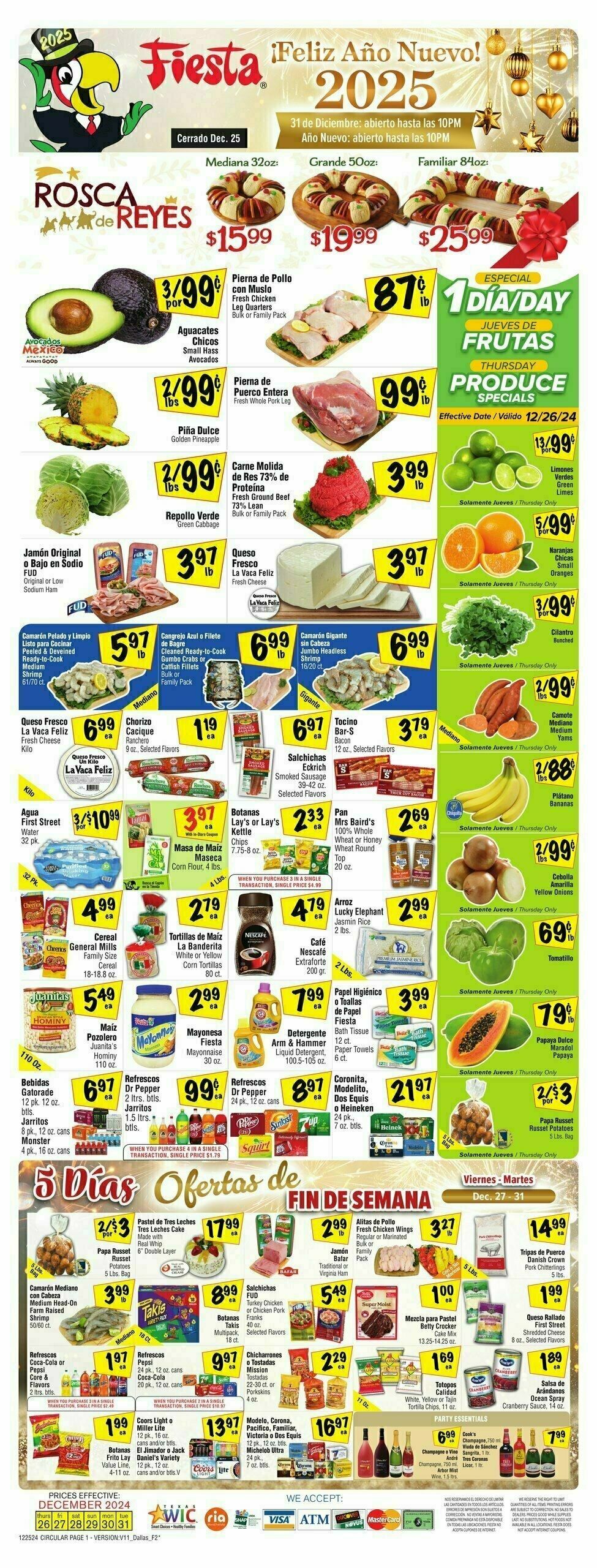 Fiesta Mart Weekly Ad from December 25