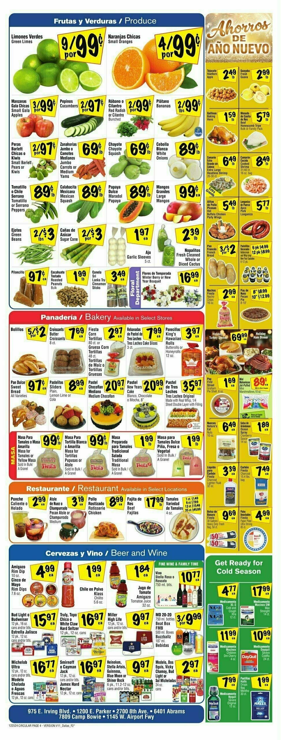 Fiesta Mart Weekly Ad from December 25