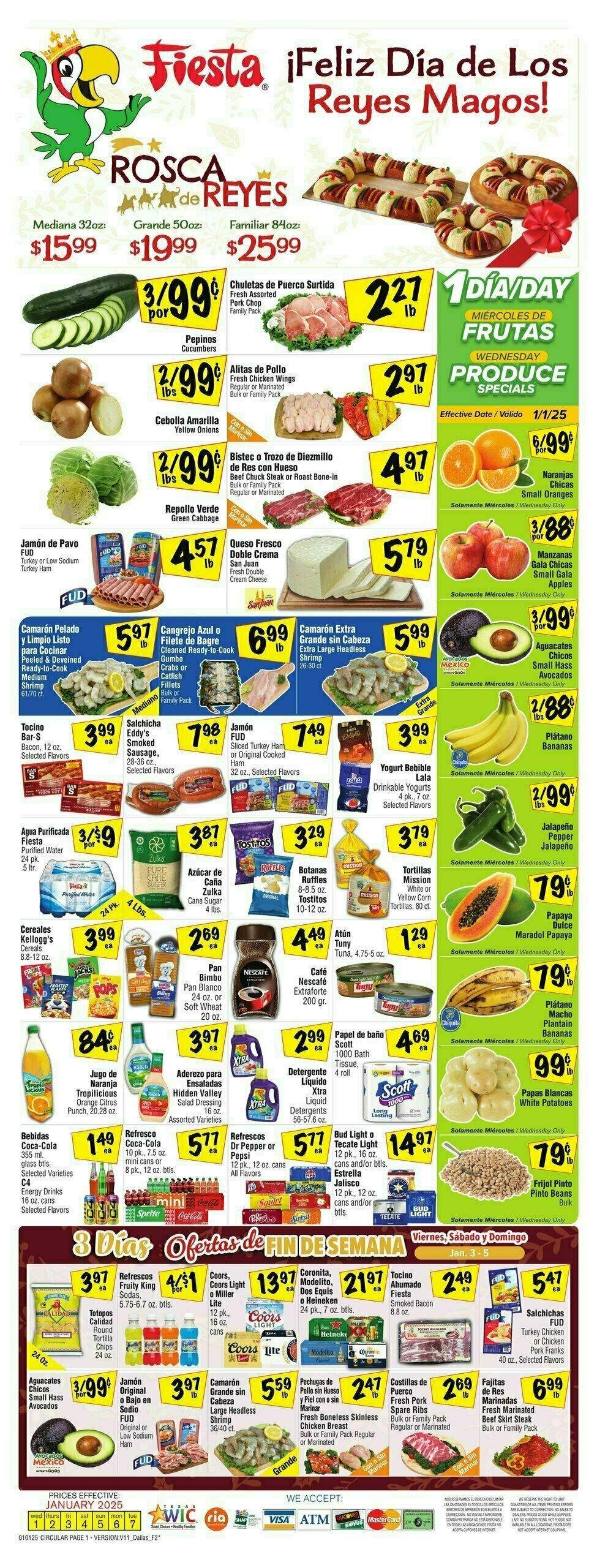 Fiesta Mart Weekly Ad from January 1