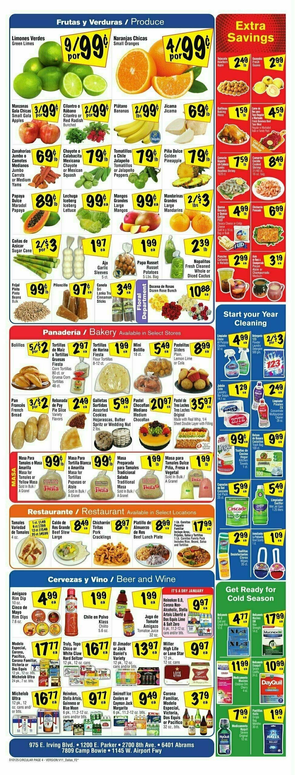 Fiesta Mart Weekly Ad from January 1