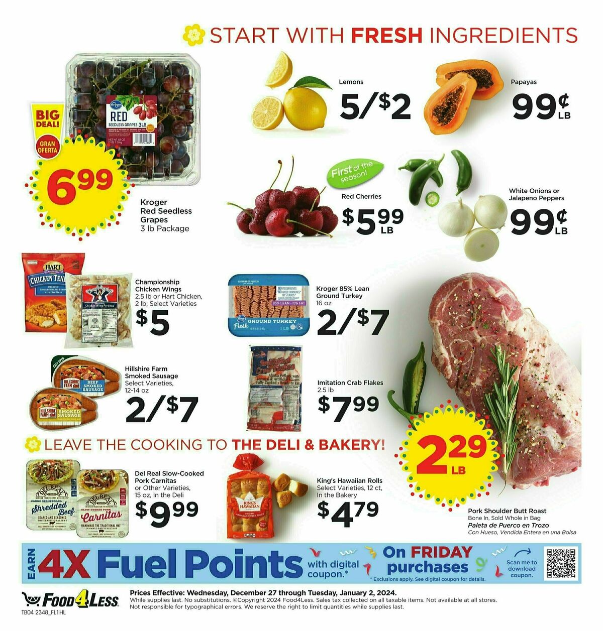 Food 4 Less Weekly Ad from December 27