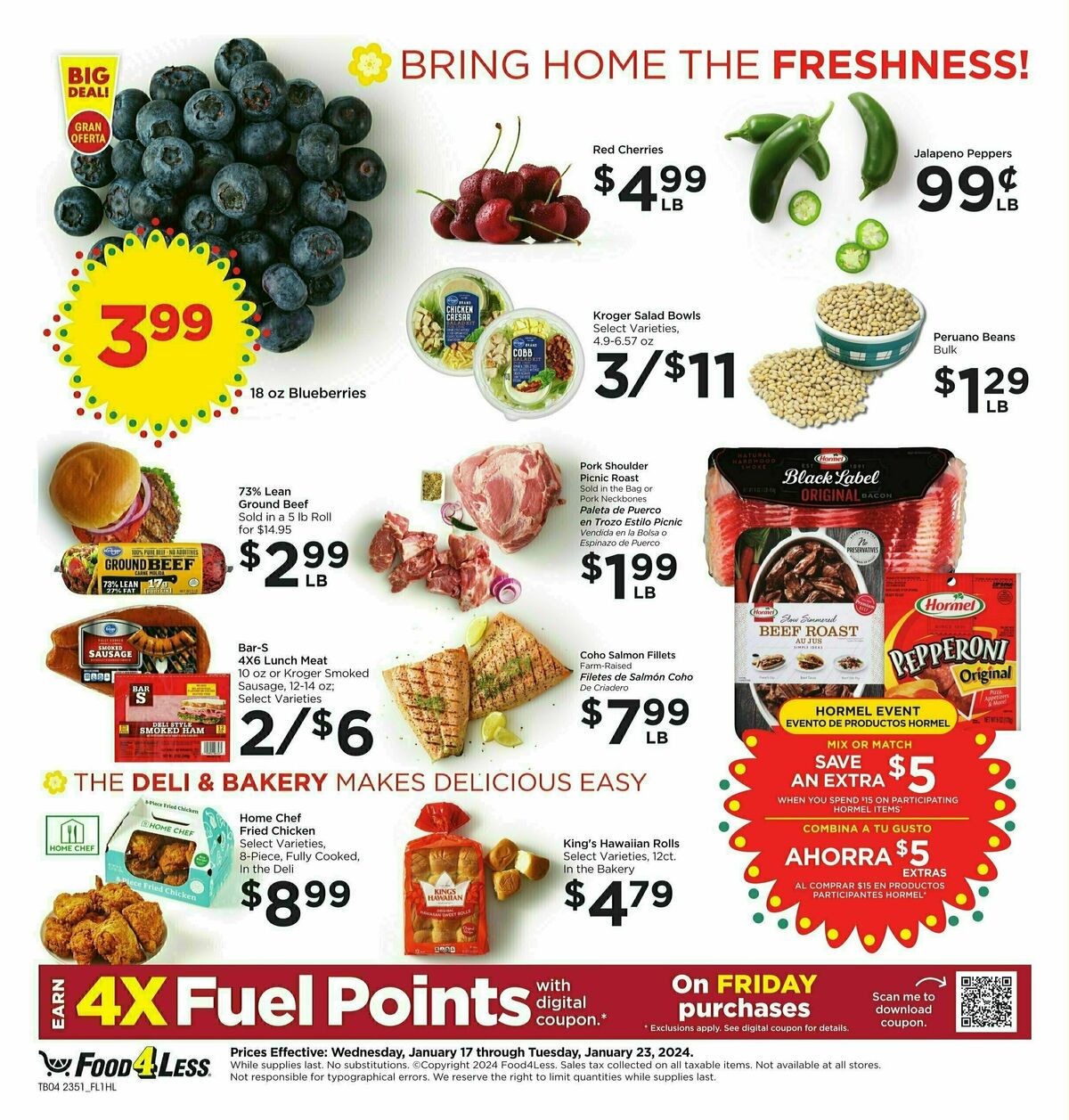 Food 4 Less Weekly Ad from January 17