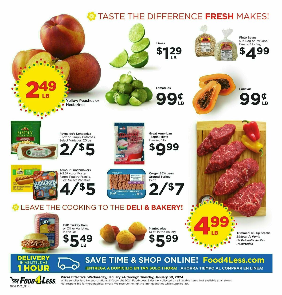 Food 4 Less Weekly Ad from January 24