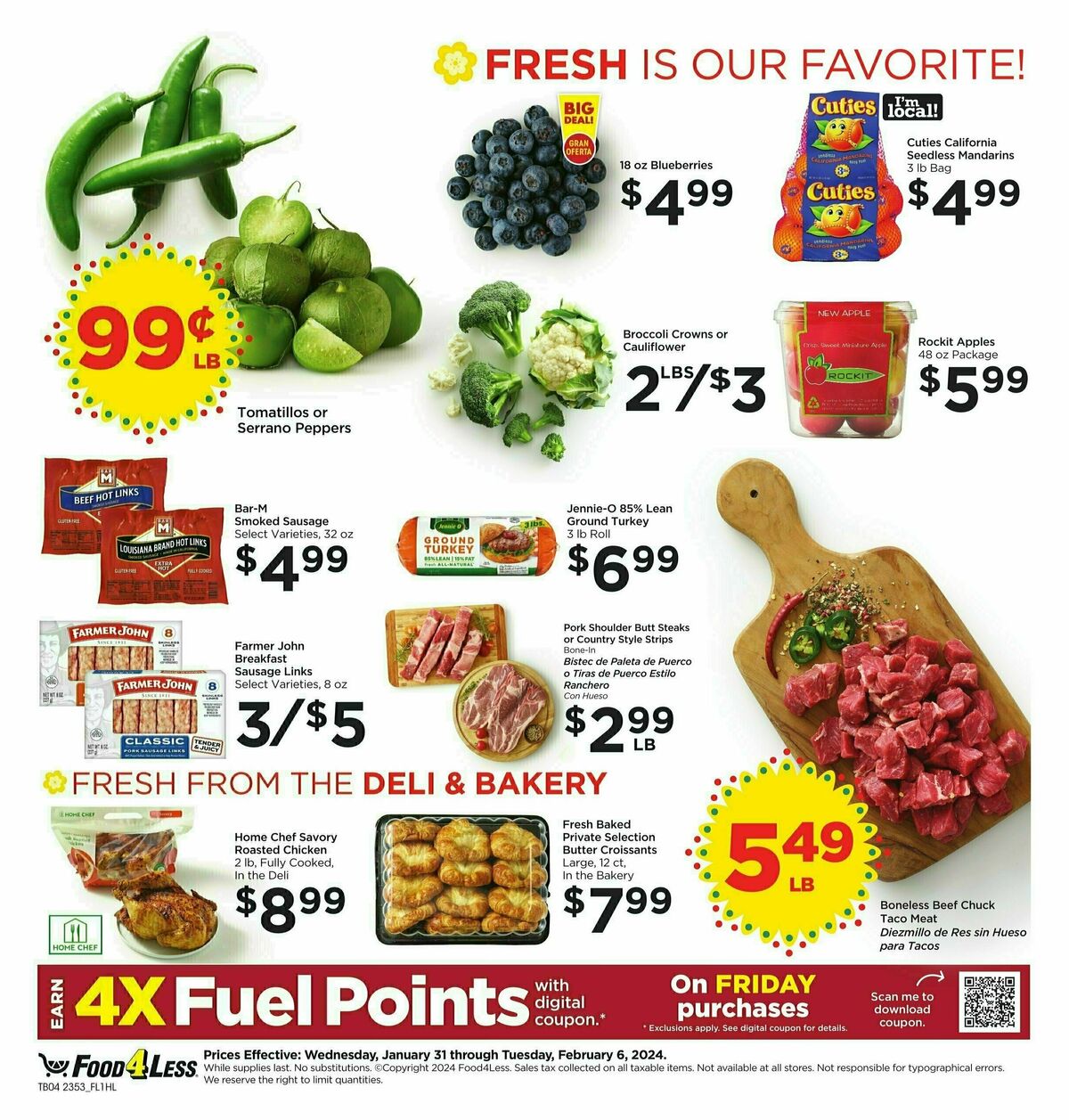 Food 4 Less Weekly Ad from January 31