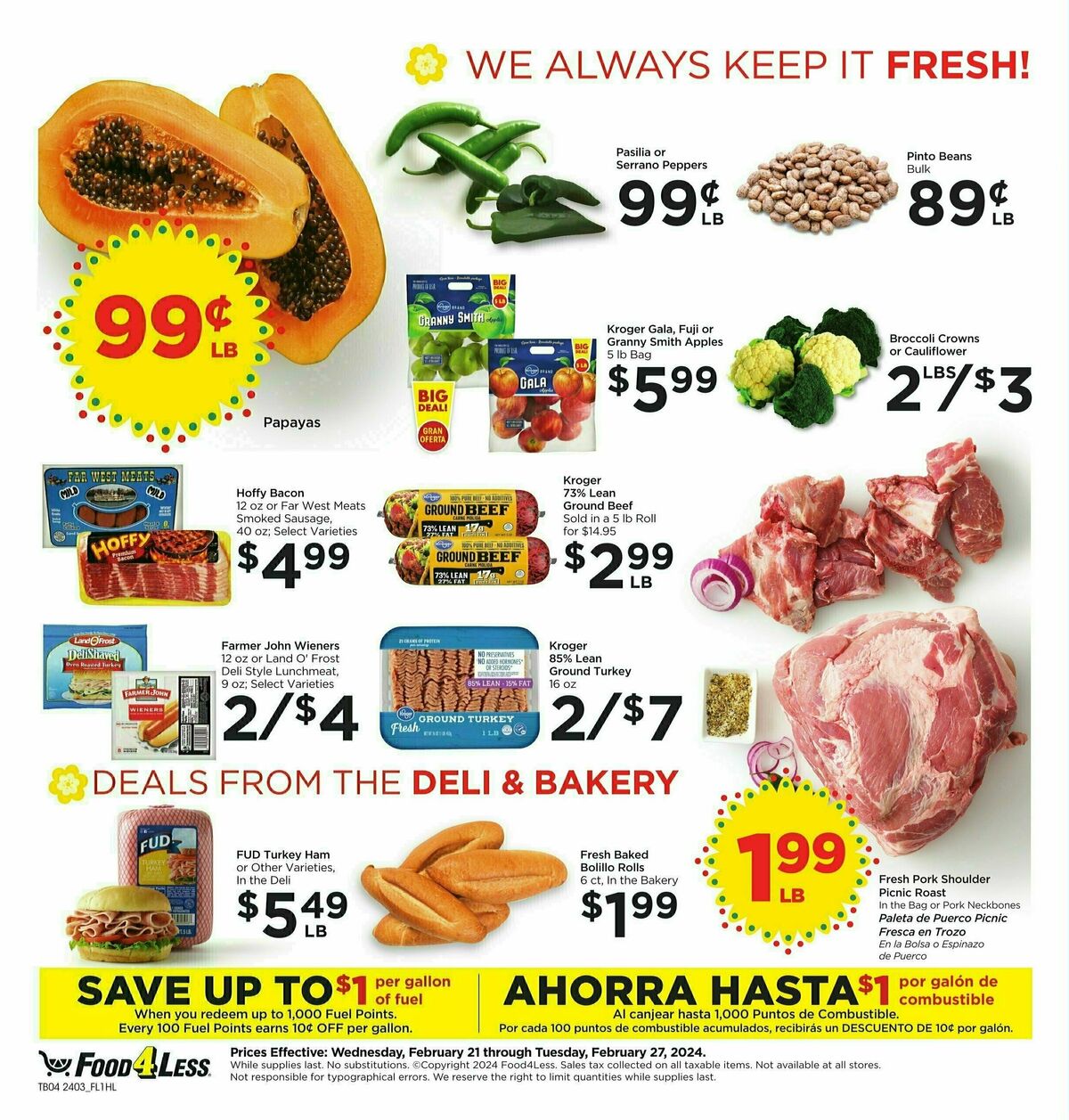 Food 4 Less Weekly Ad from February 21