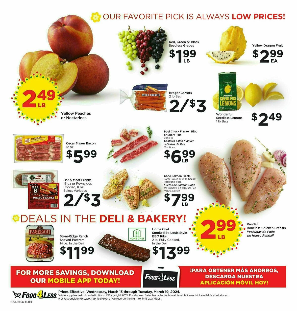 Food 4 Less Weekly Ad from March 13