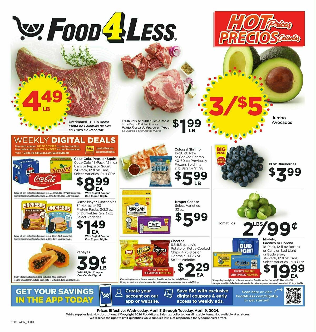 Food 4 Less Weekly Ad from April 3