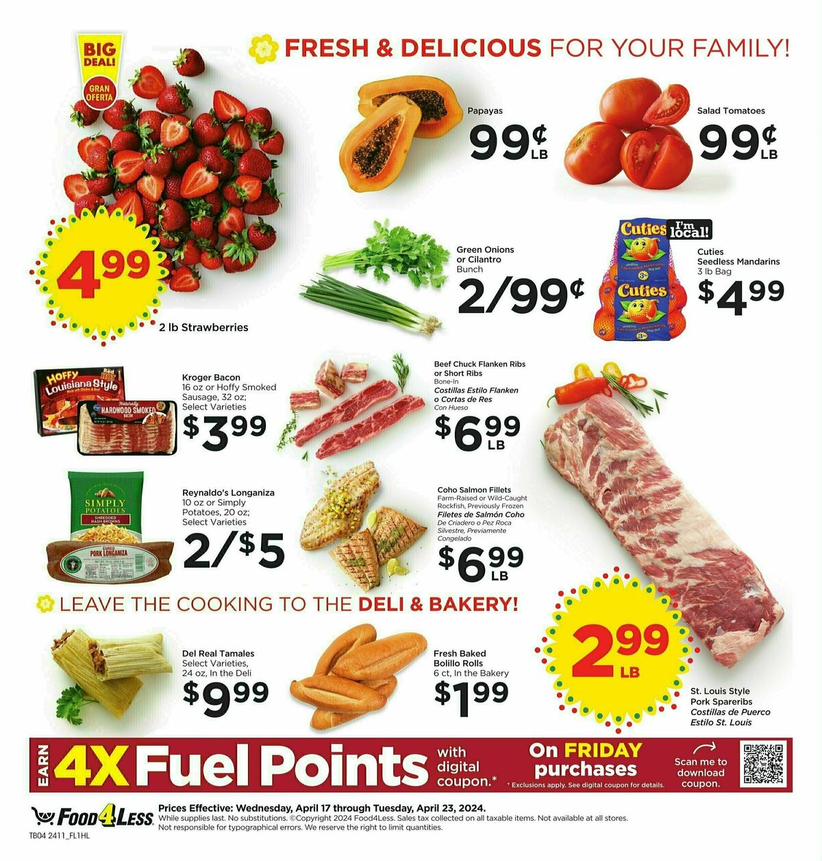 Food 4 Less Weekly Ad from April 17