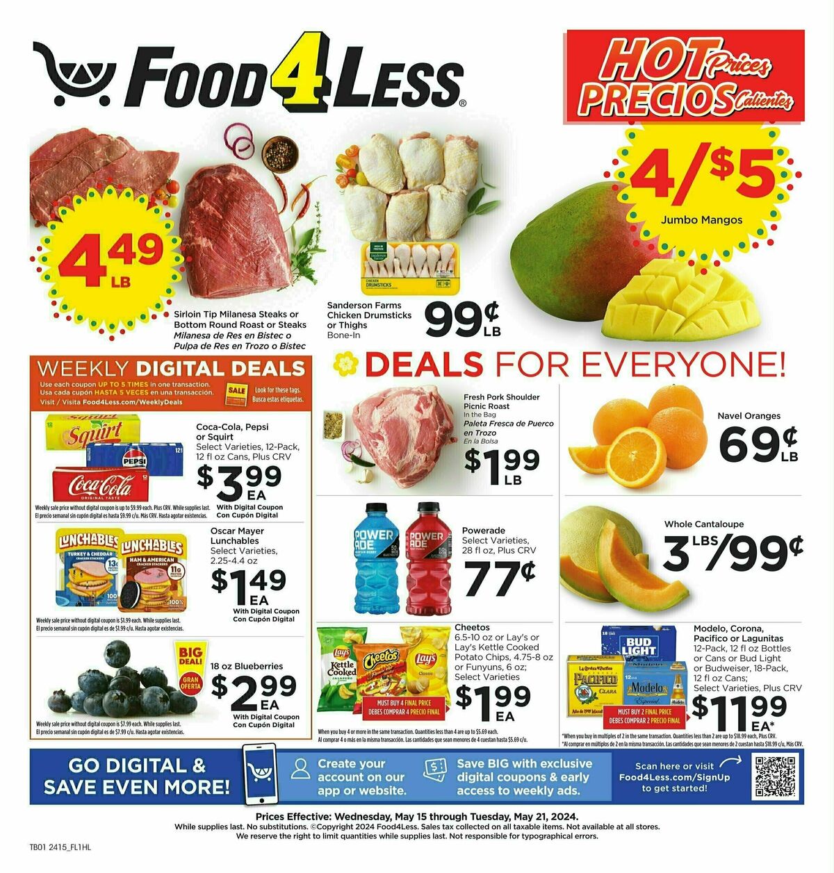 Food 4 Less Weekly Ad from May 15