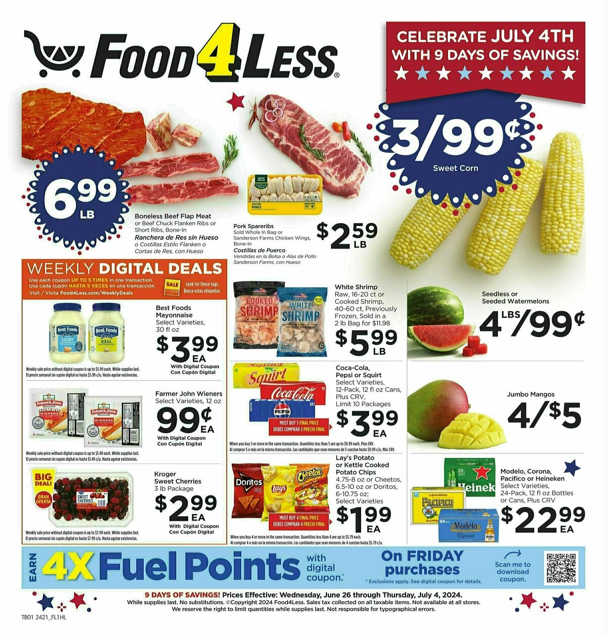 Food 4 Less Weekly Ad from June 26