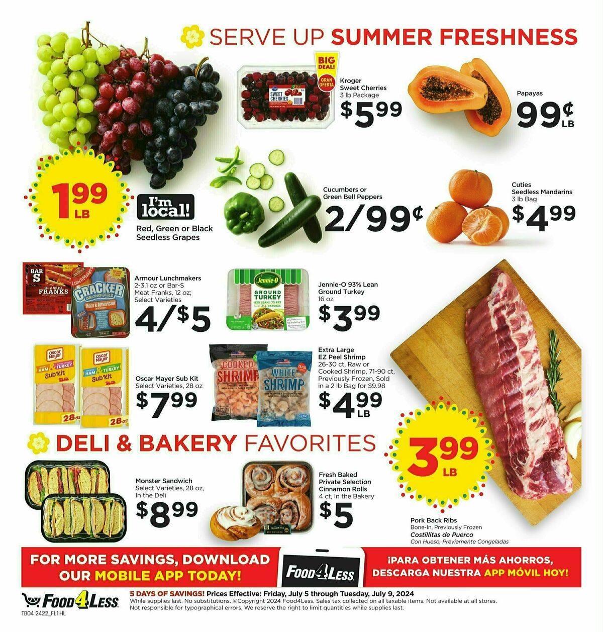 Food 4 Less Weekly Ad from July 5