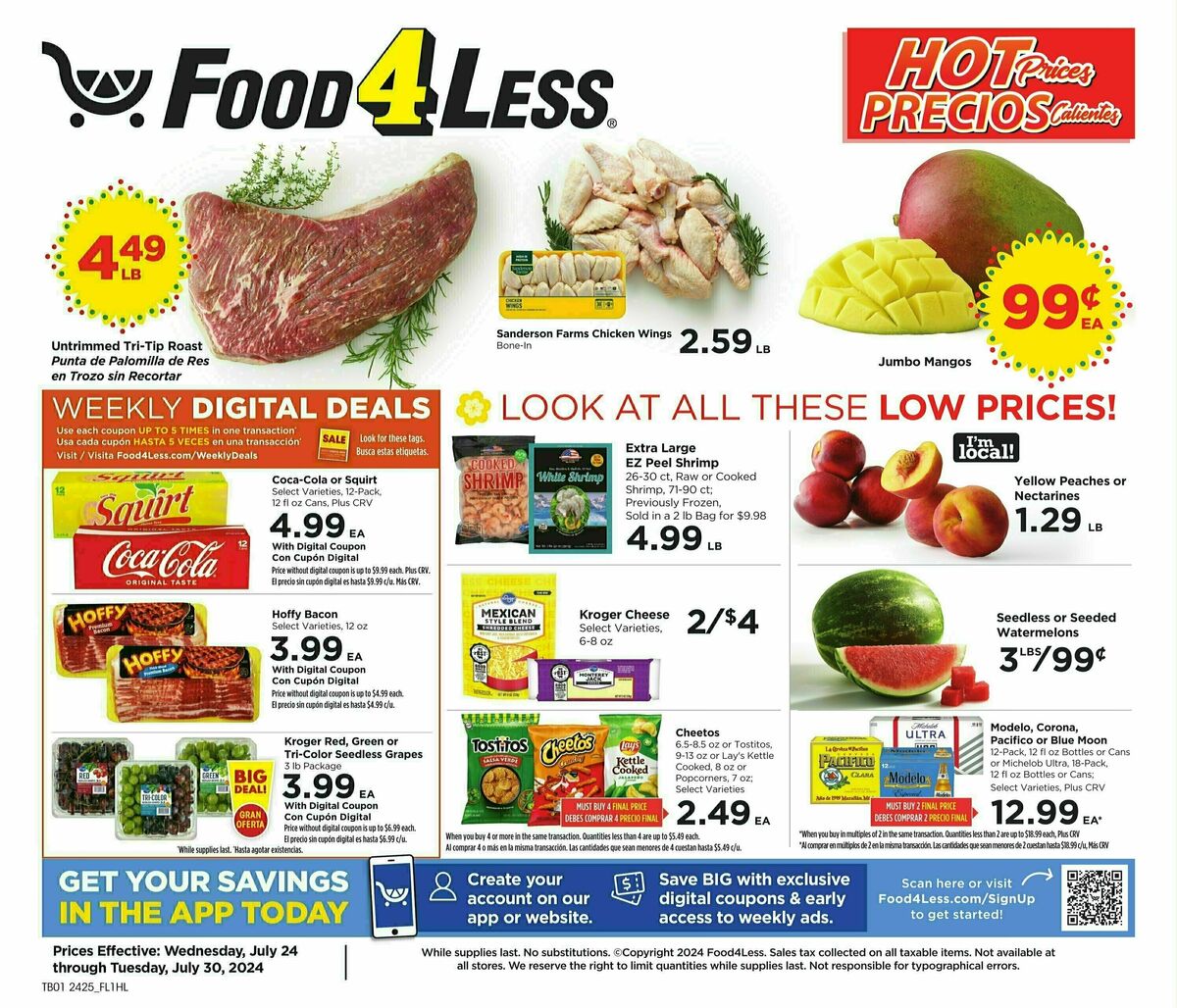 Food 4 Less Weekly Ad from July 24