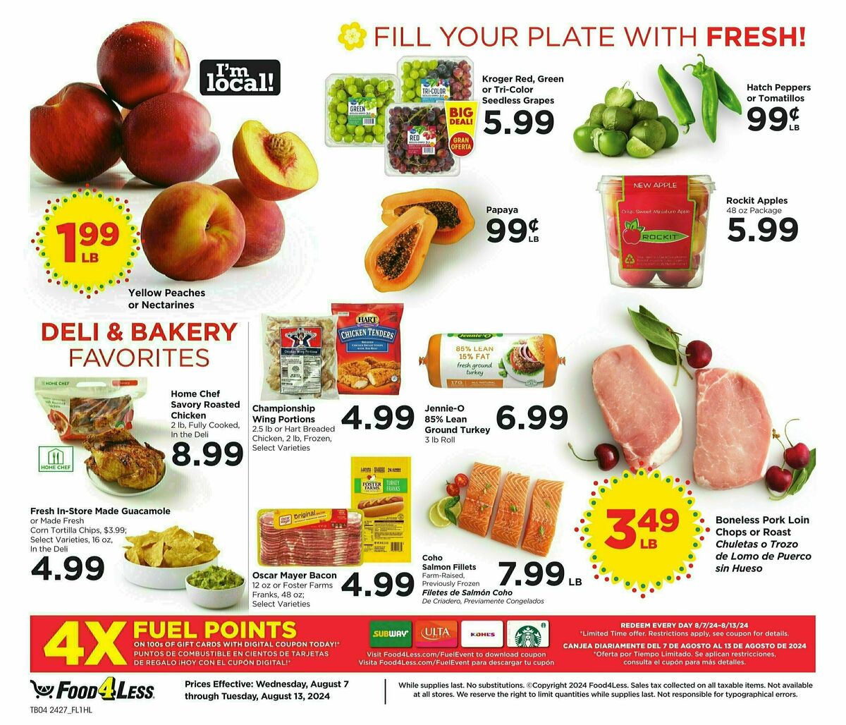 Food 4 Less Weekly Ad from August 7