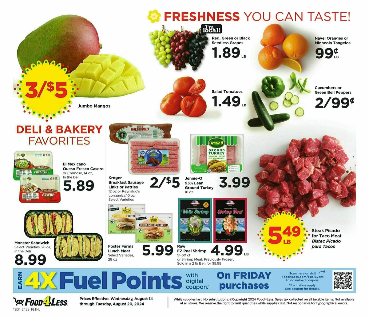 Food 4 Less Weekly Ad from August 14