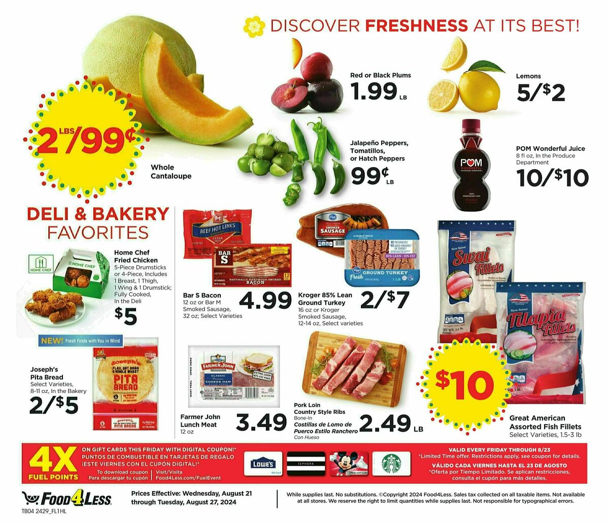 Food 4 Less Weekly Ad from August 21