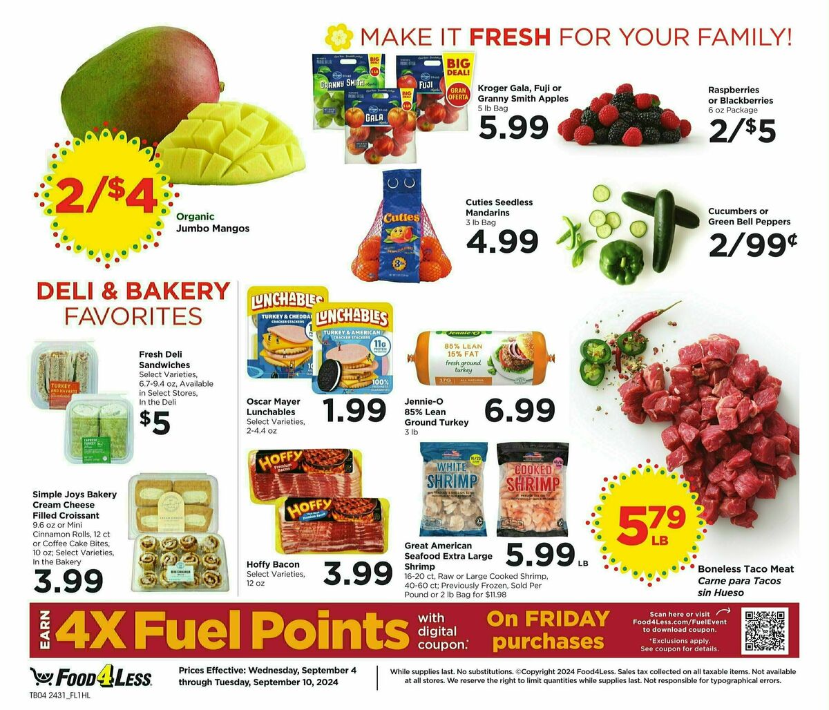 Food 4 Less Weekly Ad from September 4