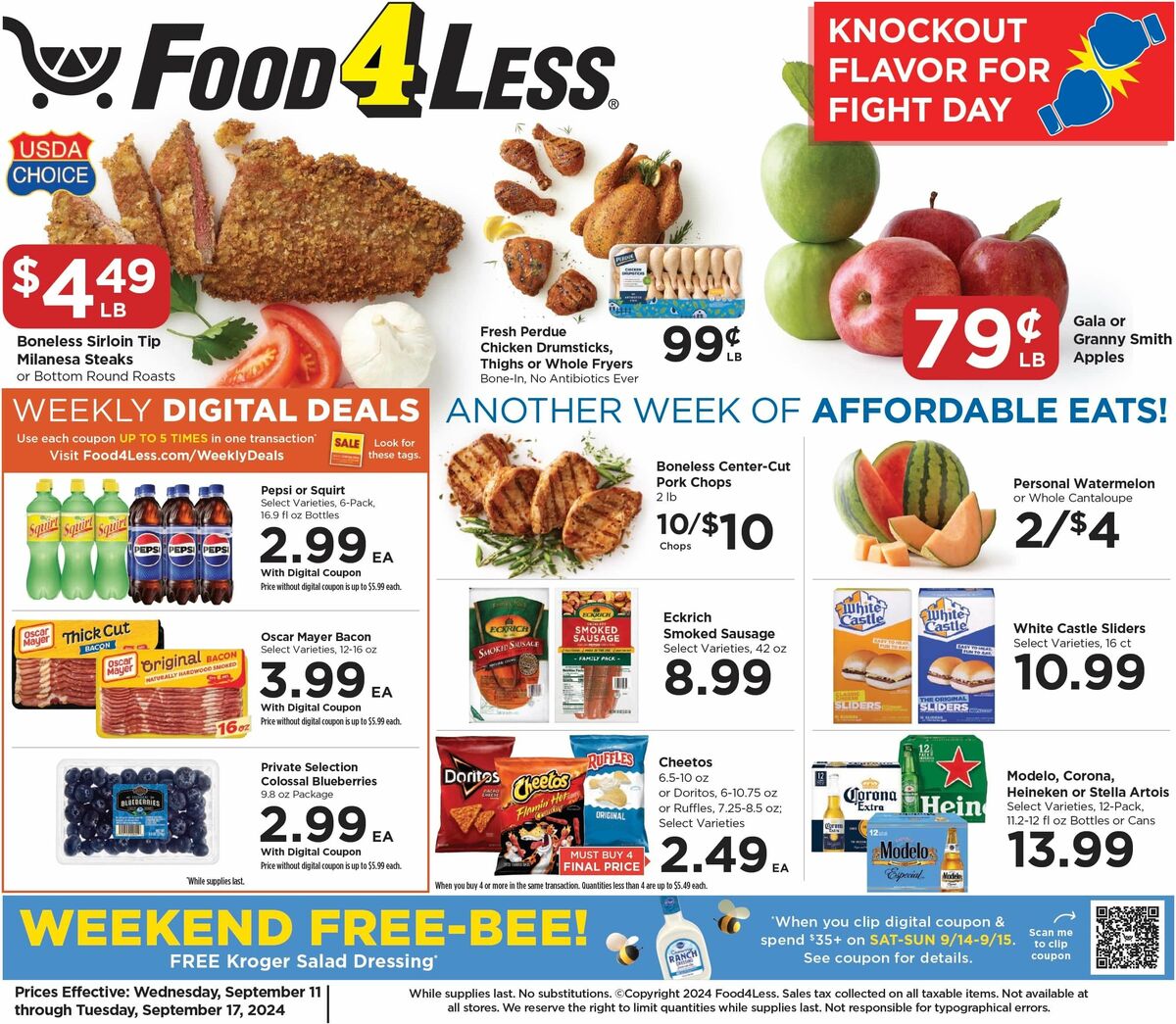 Food 4 Less Weekly Ad from September 11