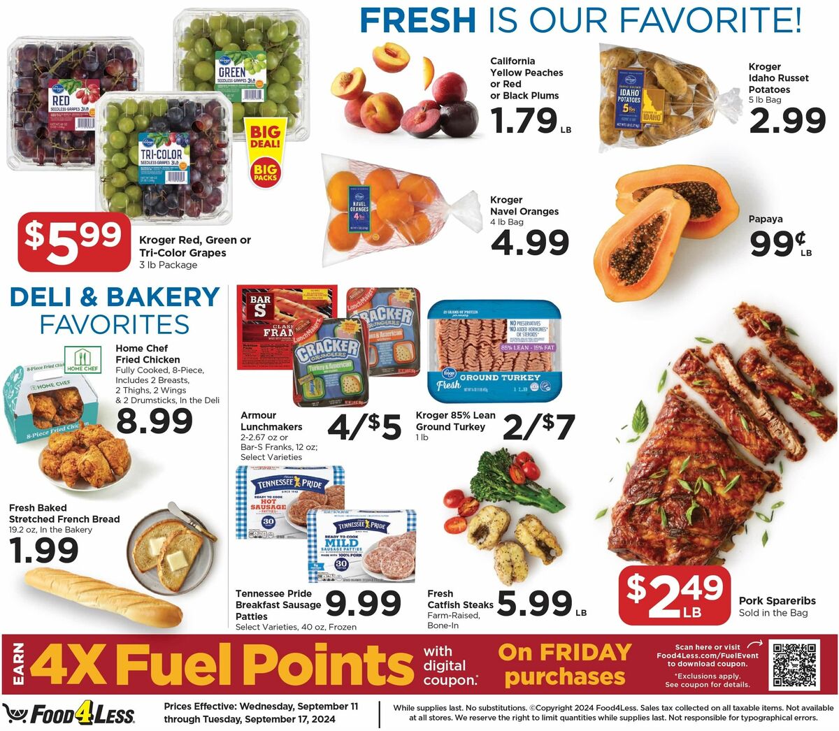 Food 4 Less Weekly Ad from September 11