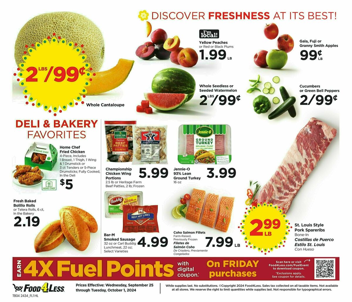 Food 4 Less Weekly Ad from September 25